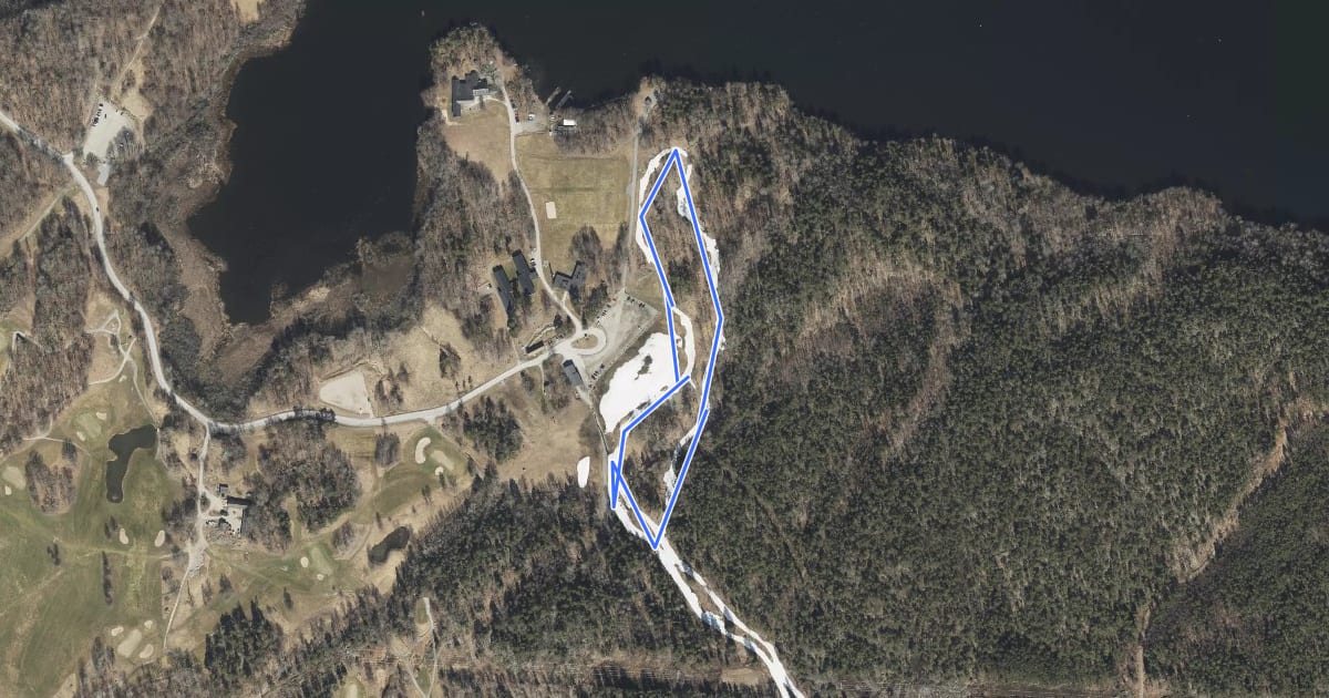 Маршрут 1km на спутниковом снимке
