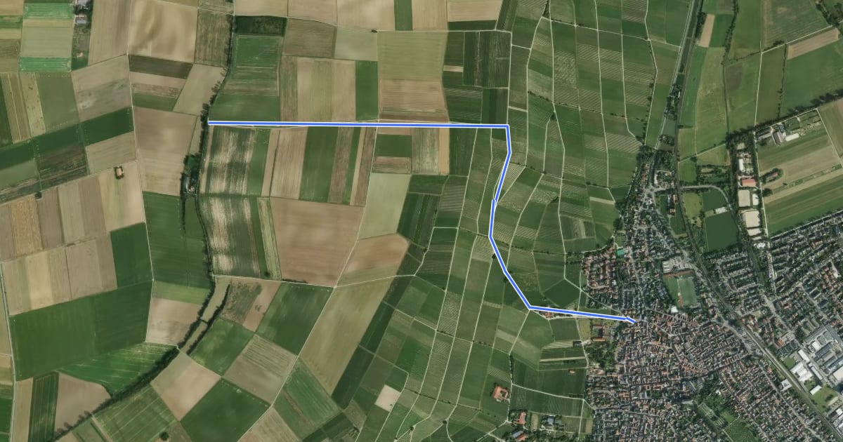 Маршрут 2 на спутниковом снимке