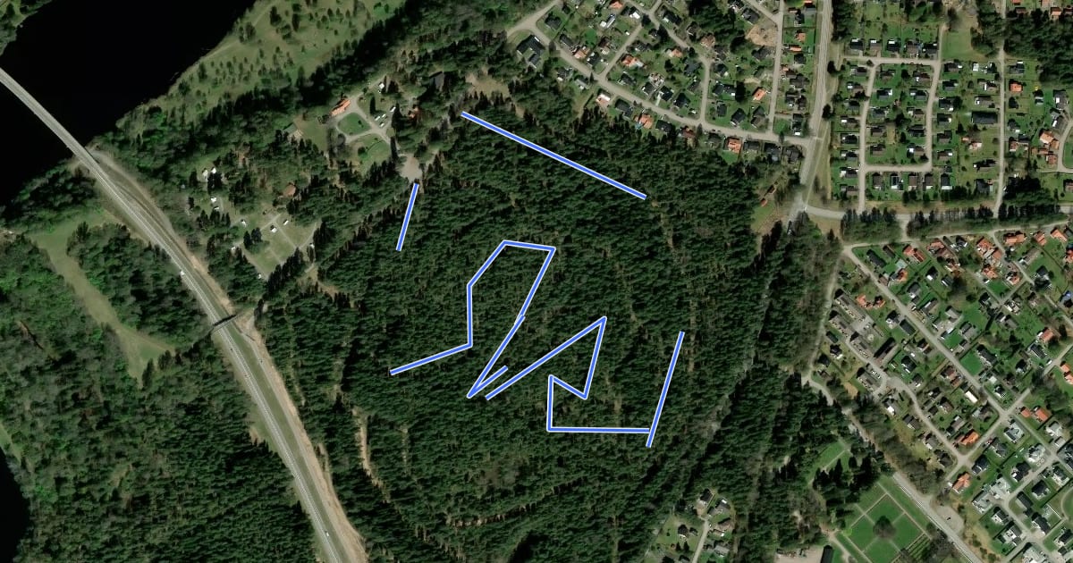 Маршрут 2,5 km на спутниковом снимке
