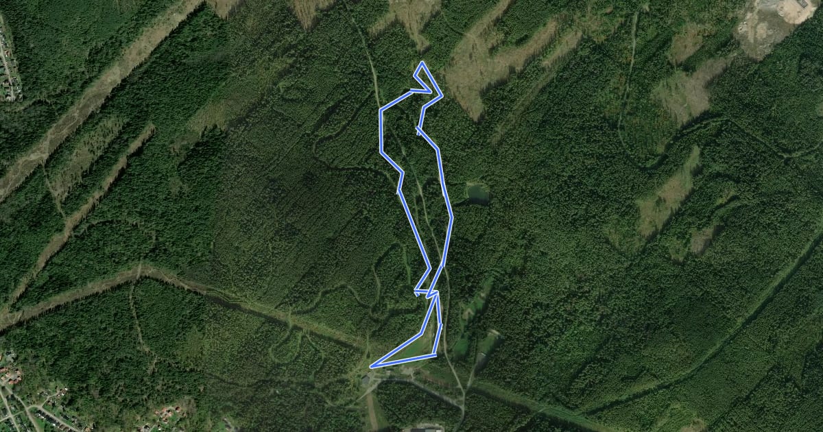 Маршрут 2,5 km на спутниковом снимке