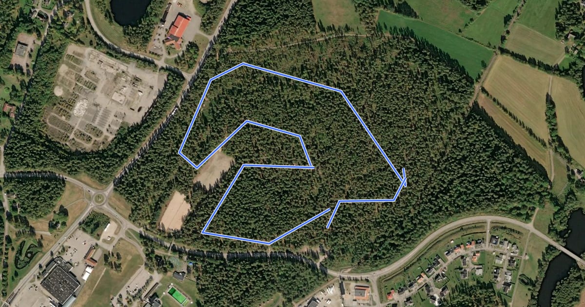 Маршрут 2.6 km на спутниковом снимке