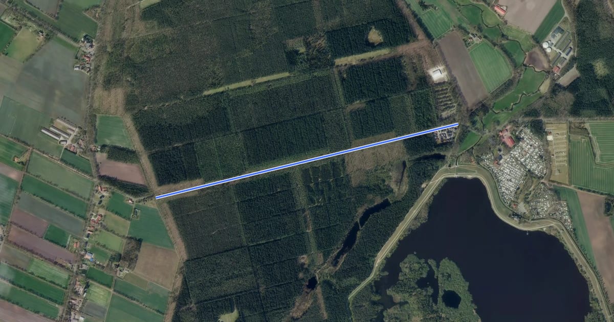 Маршрут 2-61 на спутниковом снимке