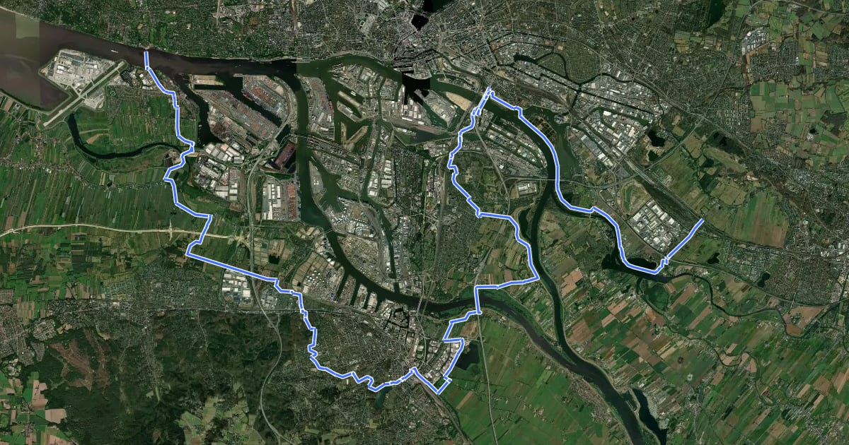 Маршрут 2. Grüner Ring Süd на спутниковом снимке