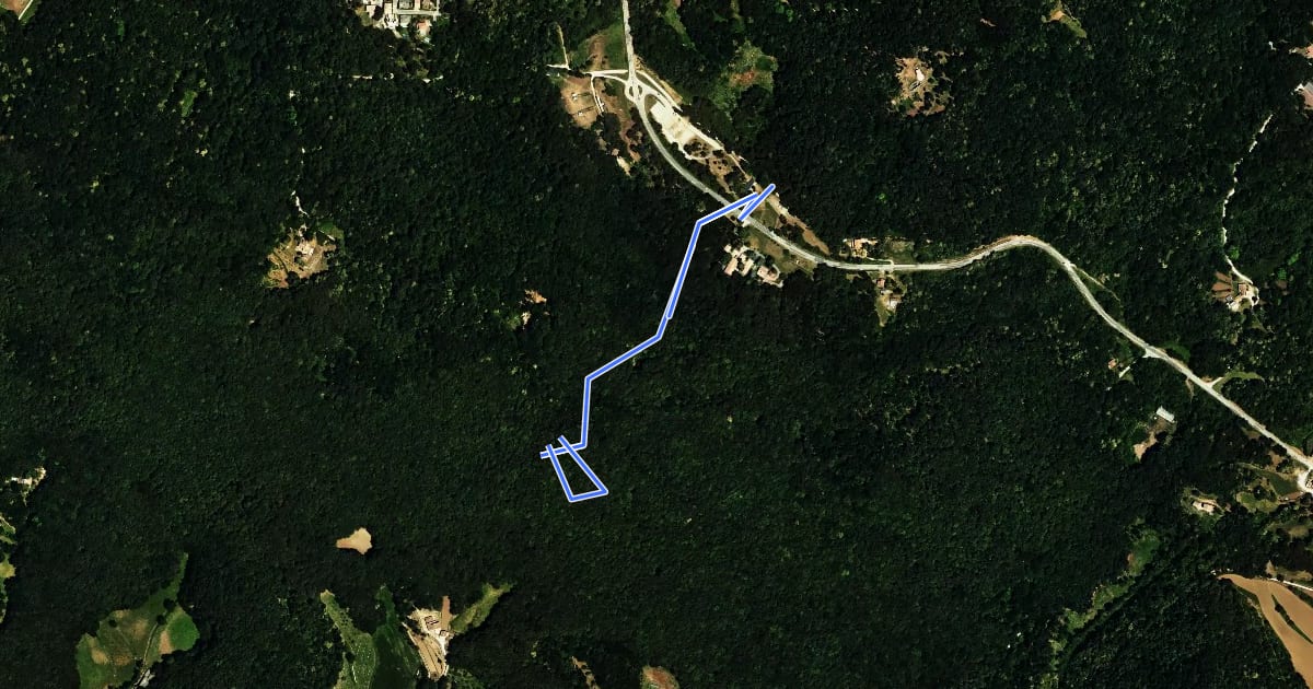 Маршрут 2 La Fageda d'en Jordà на спутниковом снимке