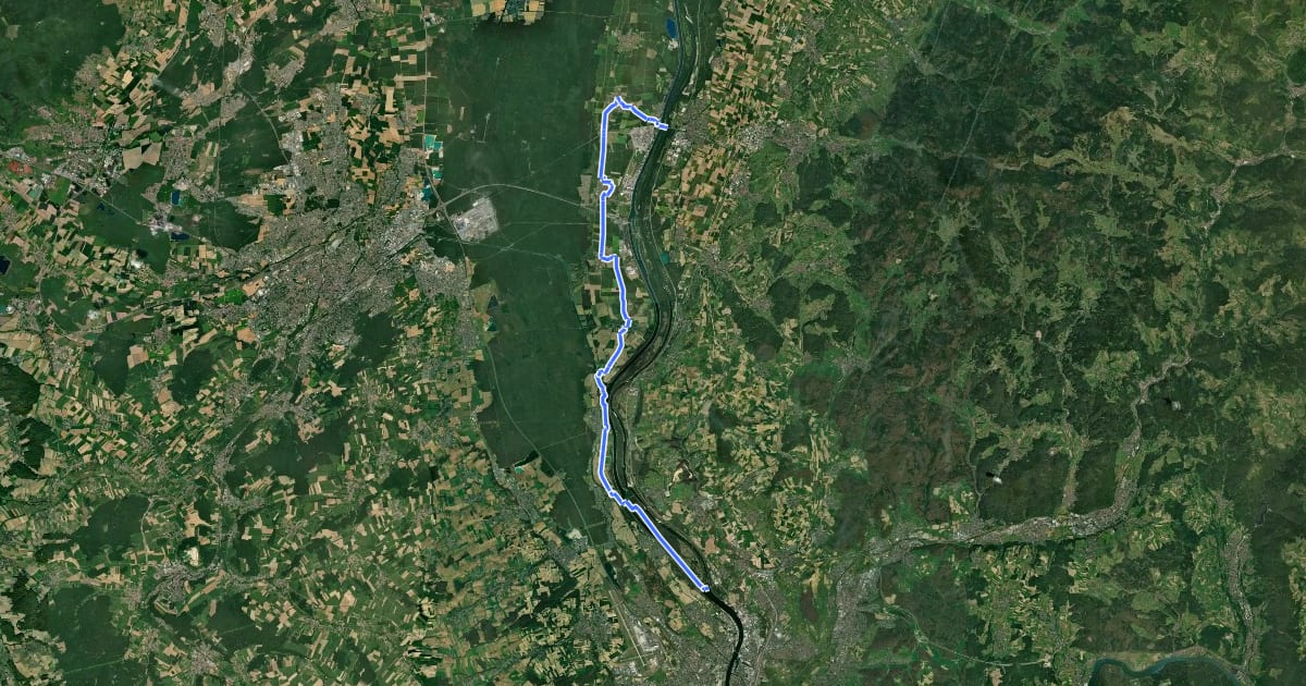 Маршрут 2 Rives 3 Ponts - Tour 2 et 3 (FR) на спутниковом снимке