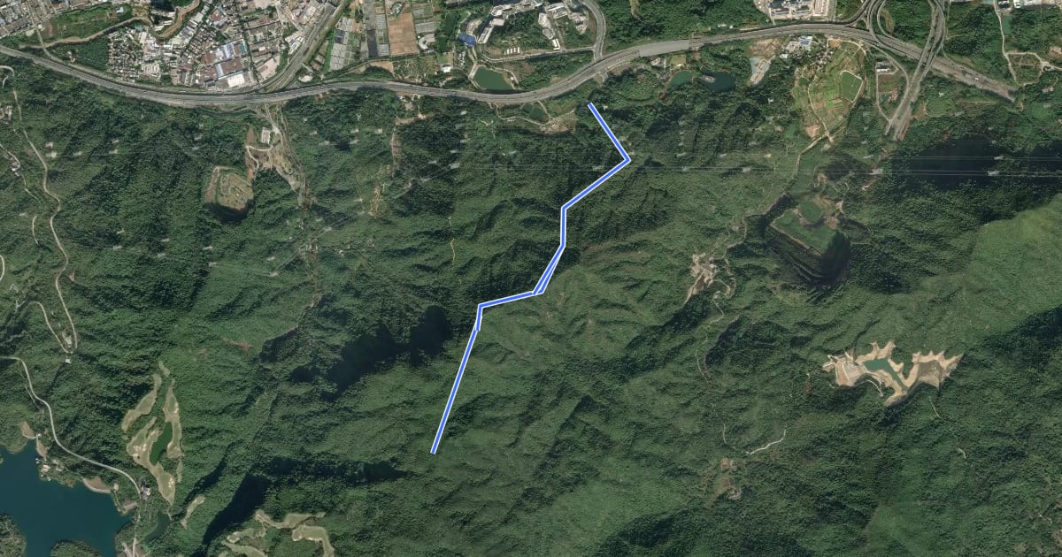Маршрут 两山手作步道 на спутниковом снимке
