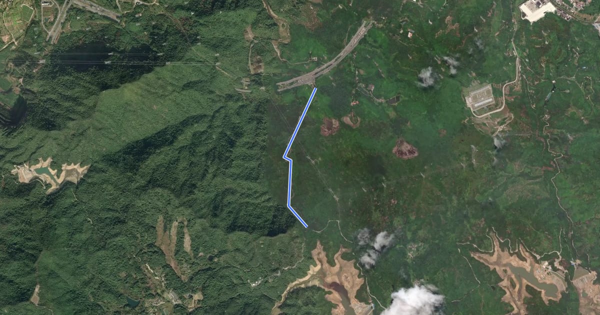 Маршрут 马峦山自然笔记步道 на спутниковом снимке