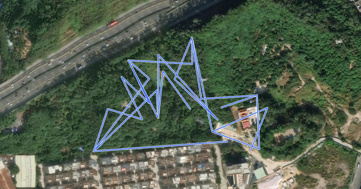 Маршрут 排榜郊野径 на спутниковом снимке