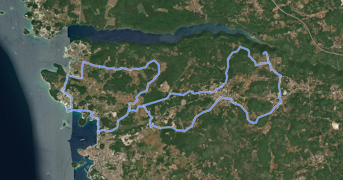 Маршрут 201 LIMES TRAIL на спутниковом снимке