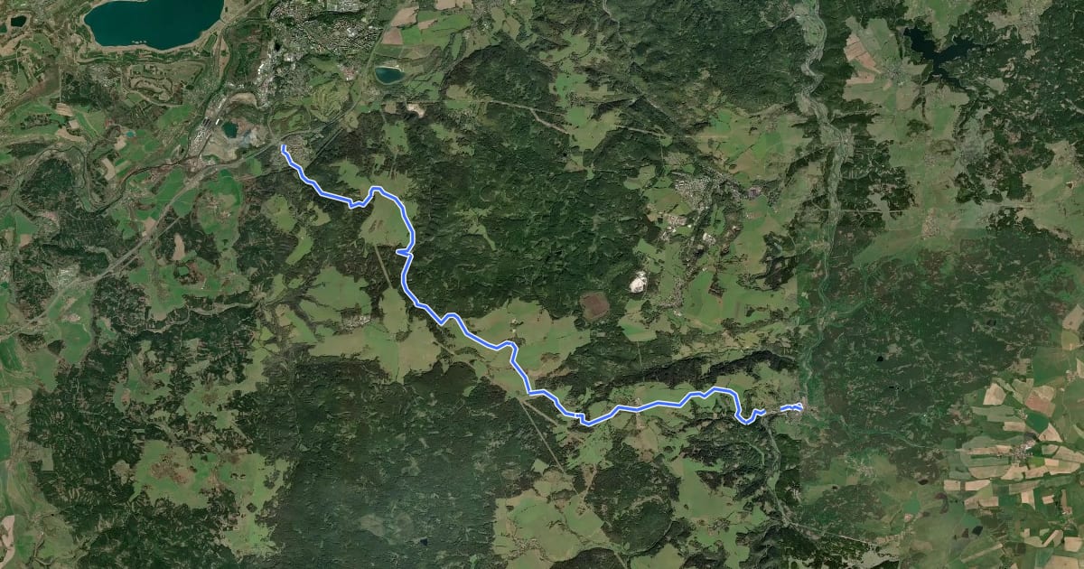 Маршрут 2019 Bečov nad Teplou-Březová на спутниковом снимке