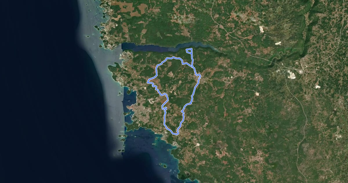 Маршрут 202 RUBINUM TRAIL на спутниковом снимке