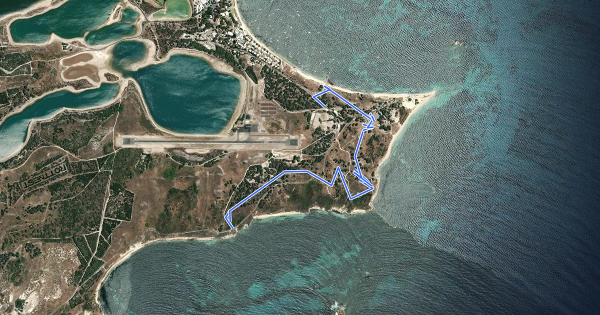 Маршрут 2022 Walking Trail Route 1 на спутниковом снимке