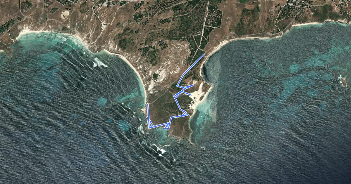 Маршрут 2022 Walking Trail Route 2 на спутниковом снимке