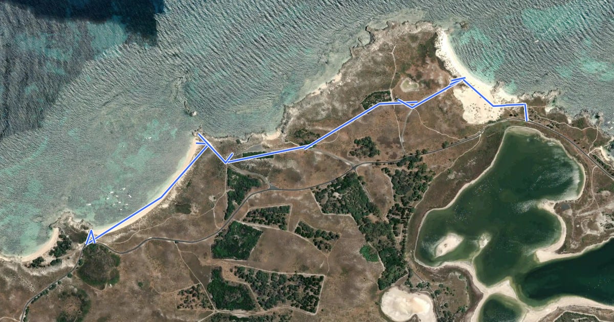 Маршрут 2022 Walking Trail Route 7 на спутниковом снимке