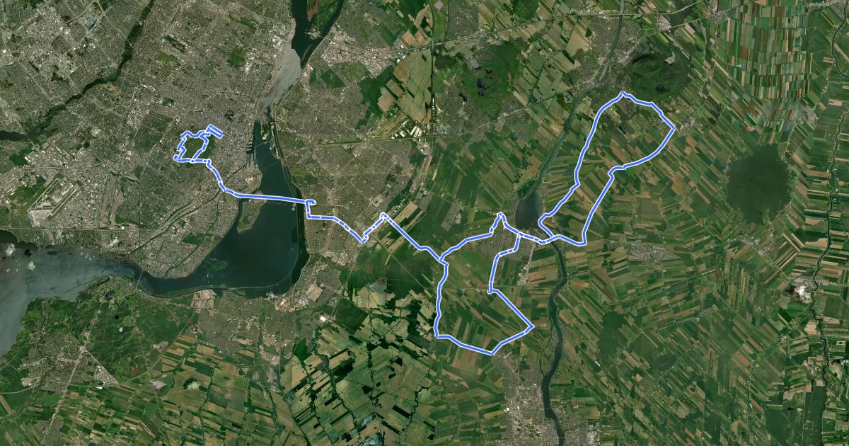Маршрут 2026 UCI Road World Championships Men Elite Road Race на спутниковом снимке