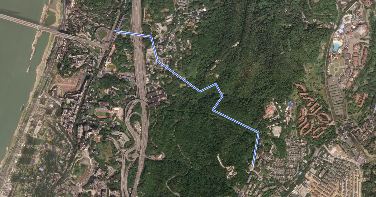 Маршрут 涂山步道 на спутниковом снимке