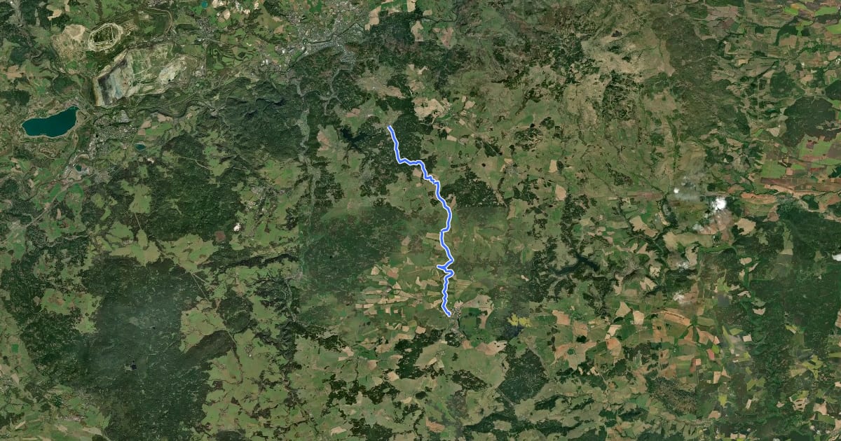 Маршрут 2034 Toužim-Pila на спутниковом снимке