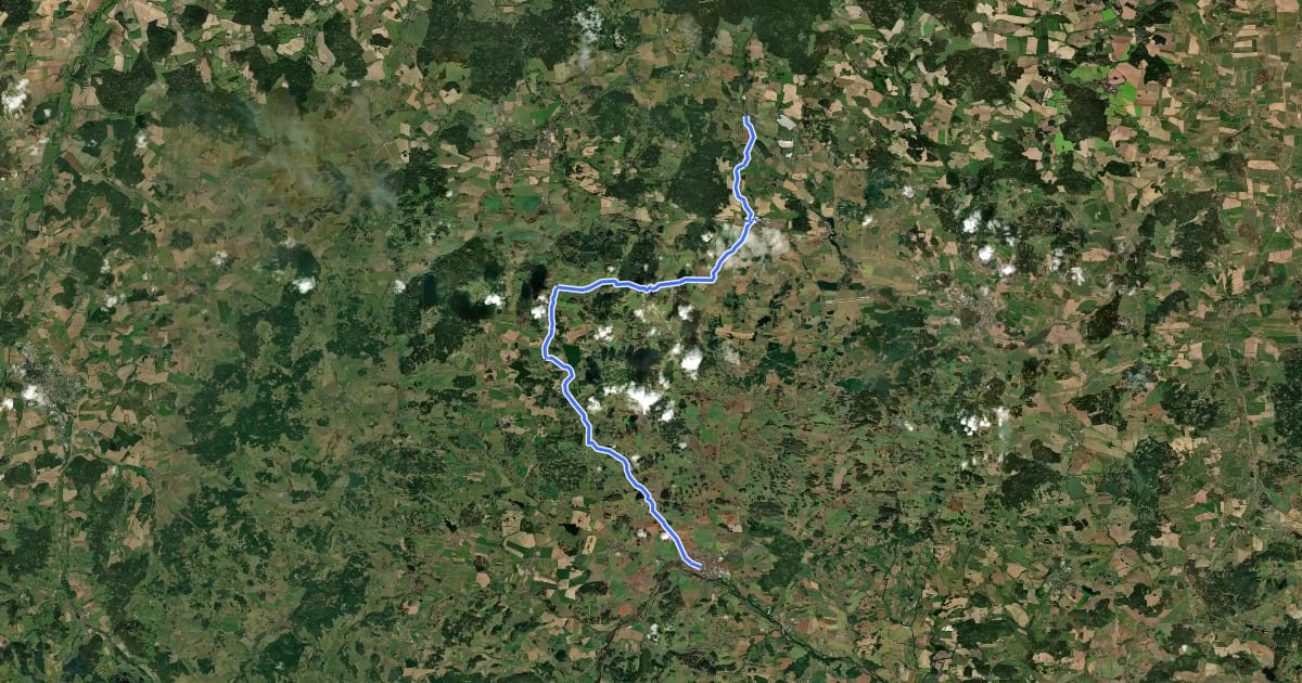 Маршрут 2046 Horažďovice-Mladý Smolivec на спутниковом снимке