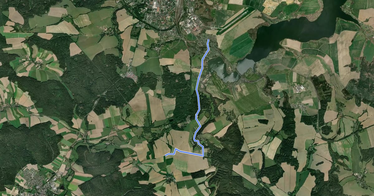 Маршрут 2056 Podhrad-Hrozňatov на спутниковом снимке