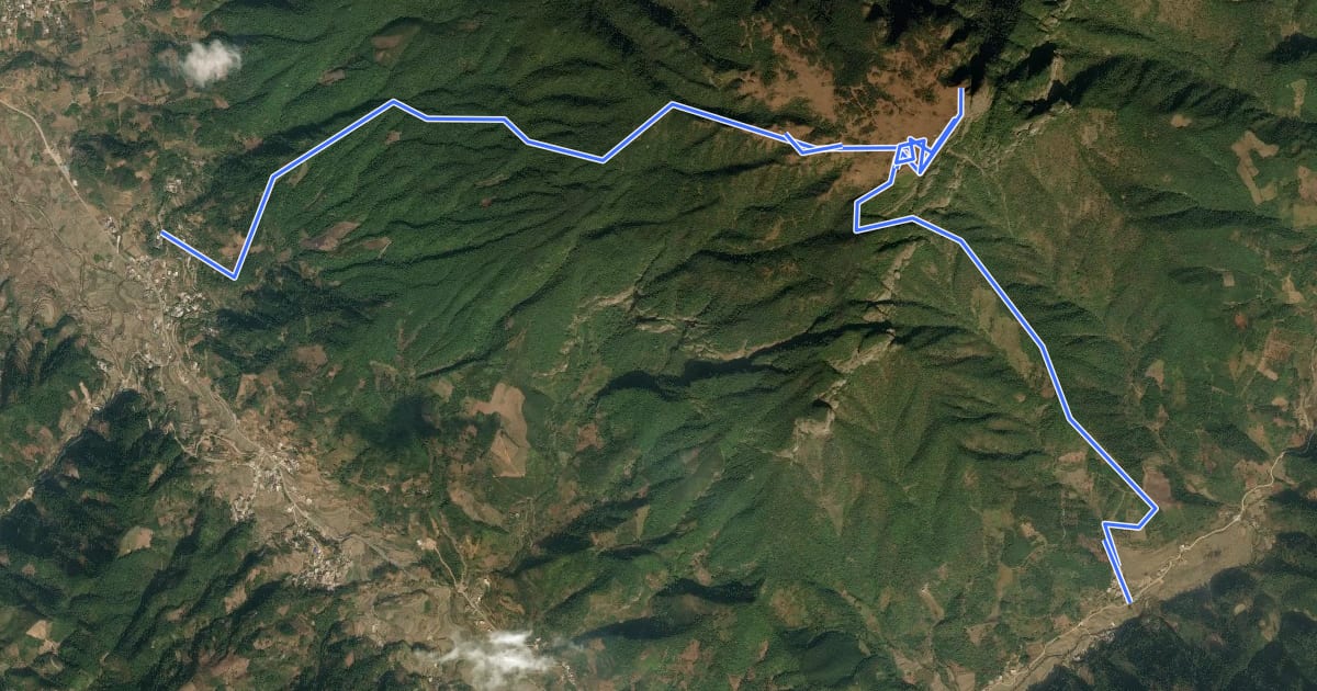 Маршрут 贺州大桶山 на спутниковом снимке