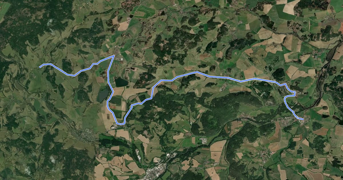 Маршрут 2084 Čermná-Židlochovice на спутниковом снимке