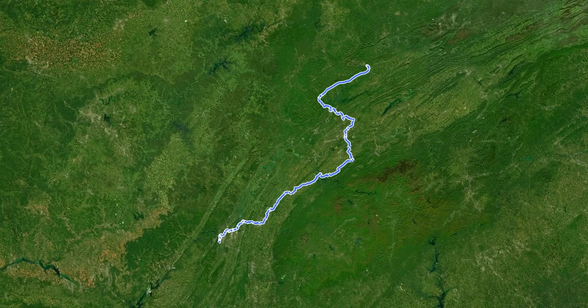Маршрут 21 (Tennessee) на спутниковом снимке