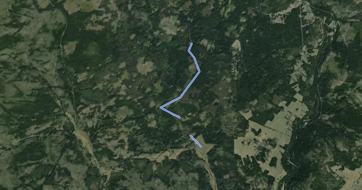Маршрут 2122 Hakešická cesta-Rybárna на спутниковом снимке