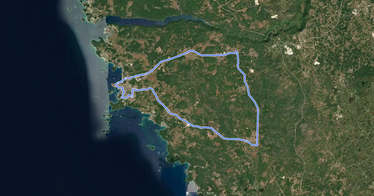 Маршрут 213 Rovinj Triangle на спутниковом снимке