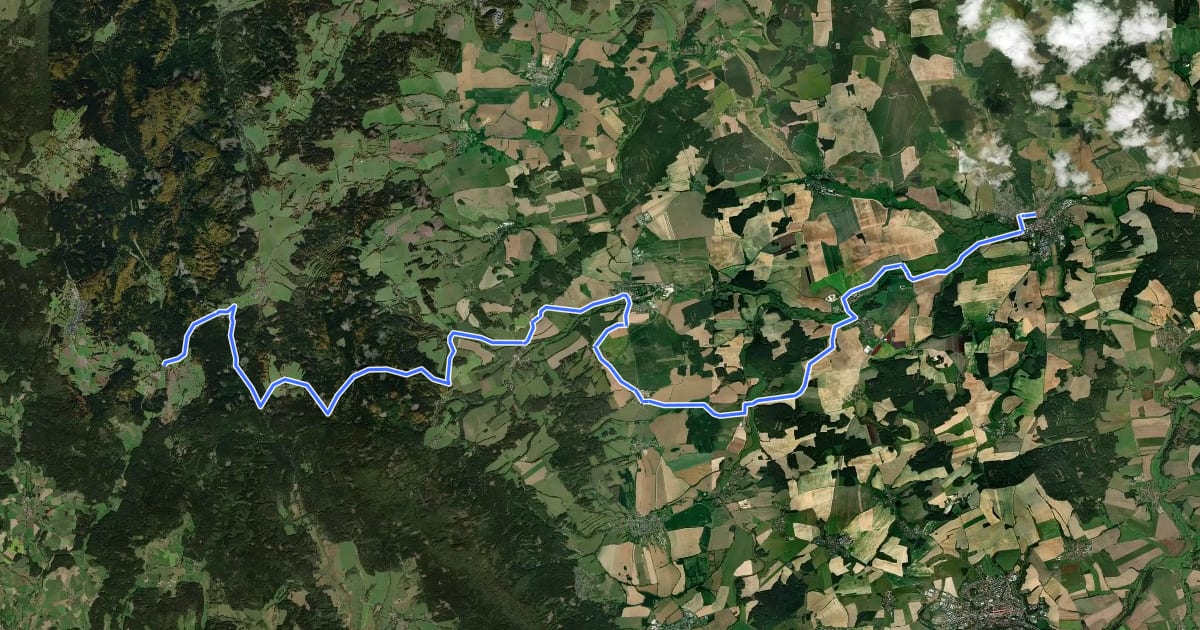 Маршрут 2141 Rybník CZ/D-Horšovský Týn на спутниковом снимке