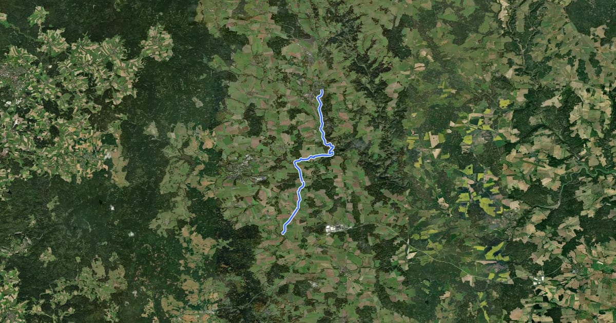 Маршрут 2167 Planá-Staré Sedliště на спутниковом снимке