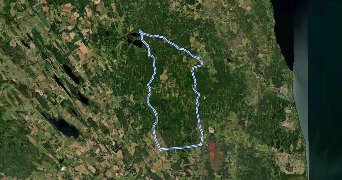 Маршрут 222: Vara на спутниковом снимке