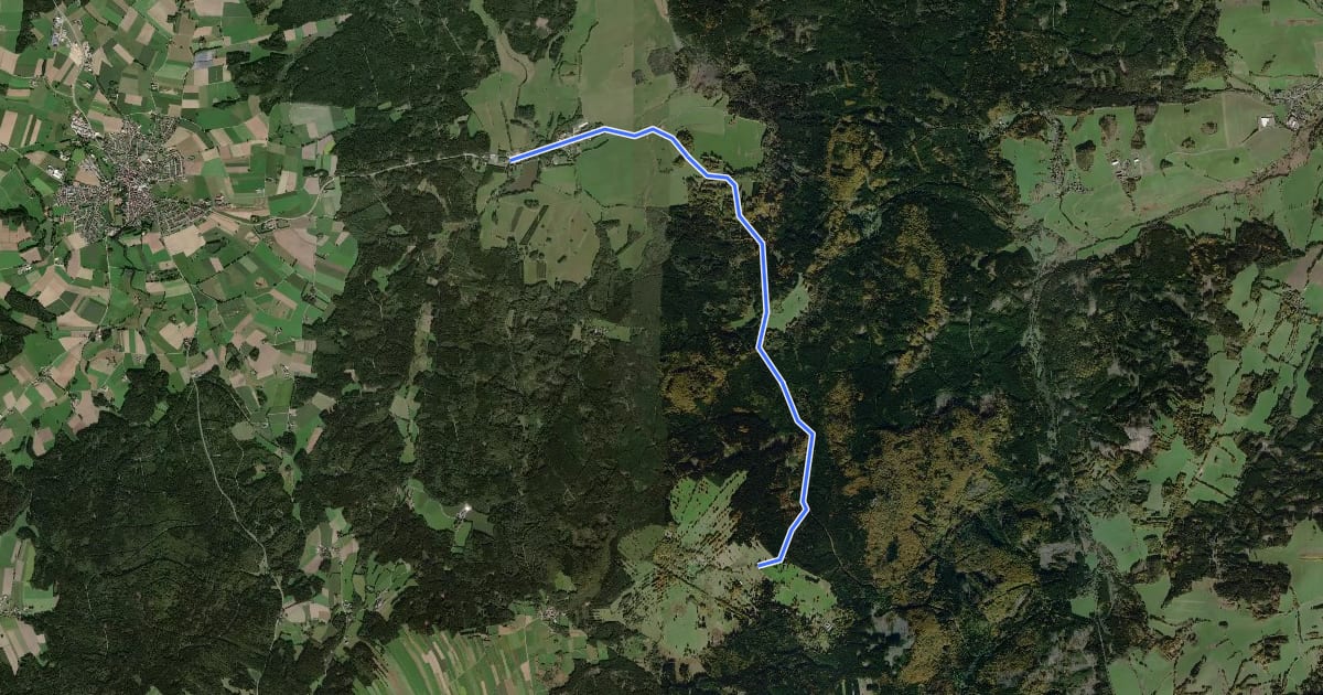 Маршрут 2230 Železná (rozc.) - Hüttenberg I на спутниковом снимке