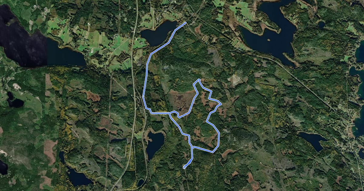 Маршрут 22km на спутниковом снимке