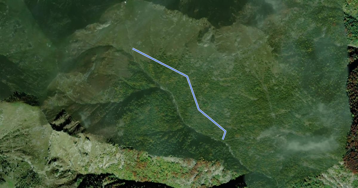 Маршрут 231B на спутниковом снимке