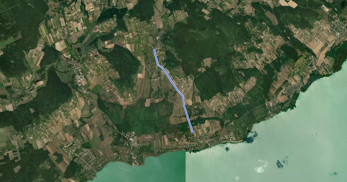 Маршрут 238 "Balatonakali-FelsőDörgicse" на спутниковом снимке