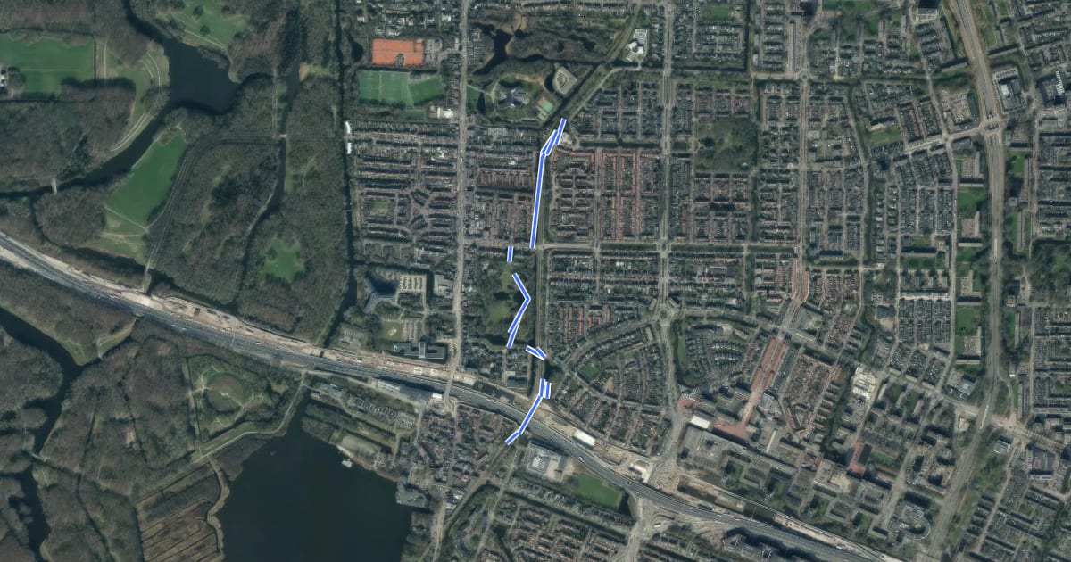 Маршрут 24-25 на спутниковом снимке