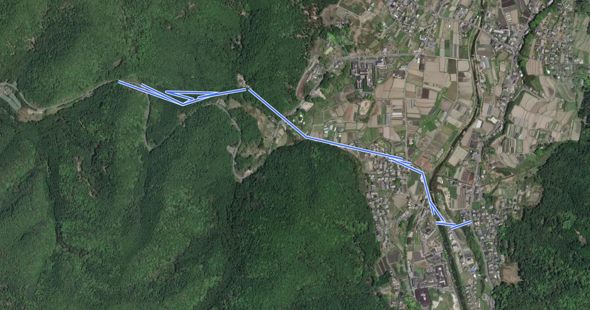 Маршрут 京都一周トレイル北山コース 24:31 на спутниковом снимке