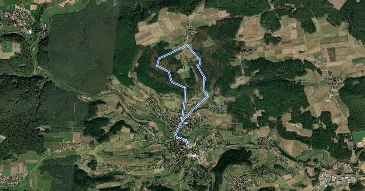 Маршрут 24 Massendorfer Schlucht на спутниковом снимке
