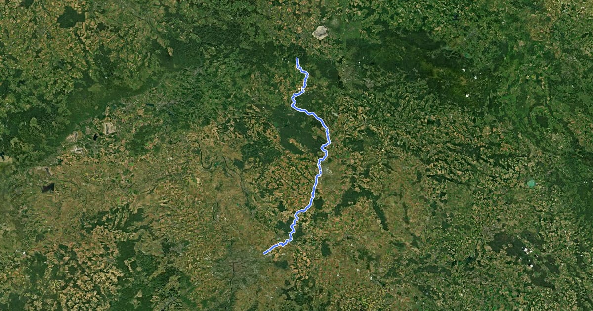 Маршрут 241 Praha, Satalice - Petrovice (CZ/D) на спутниковом снимке