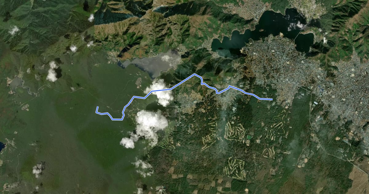 Маршрут 東海自然歩道 на спутниковом снимке
