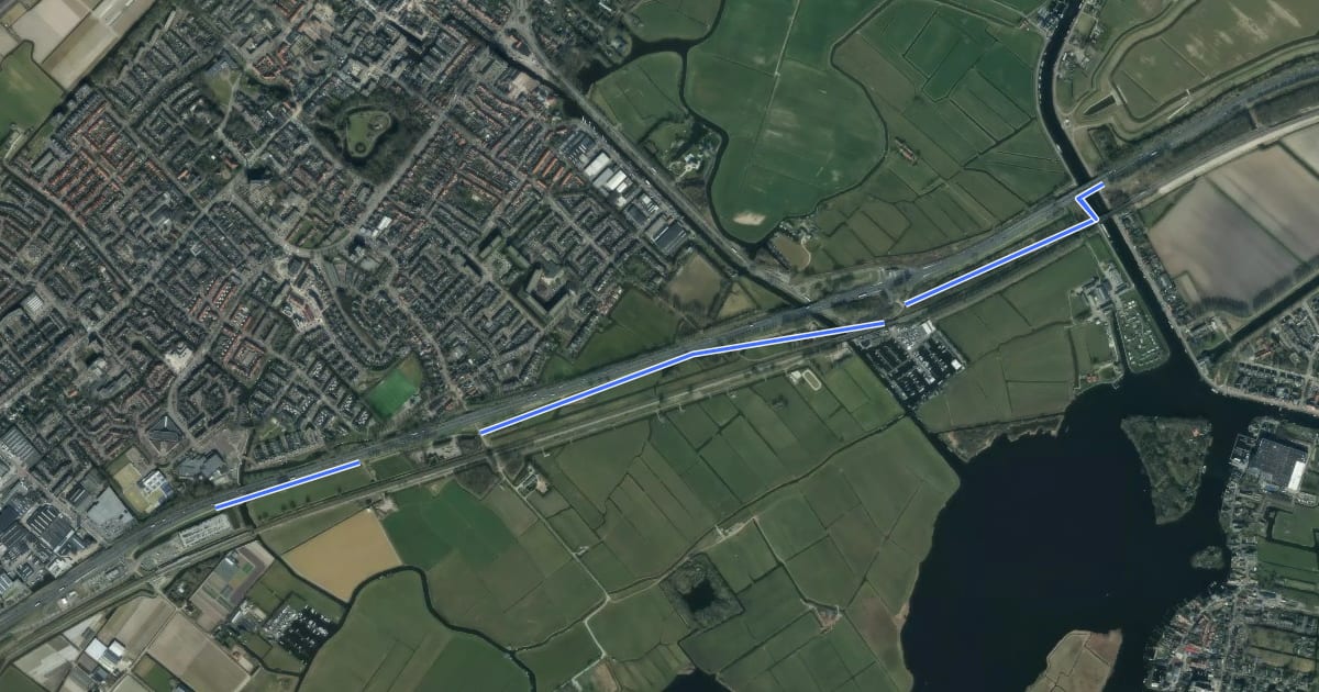 Маршрут 25-51 на спутниковом снимке