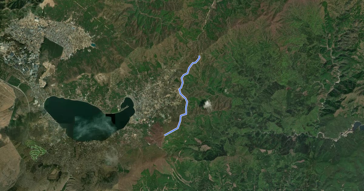 Маршрут 東海自然歩道（大棚ノ頭～パノラマ台） на спутниковом снимке