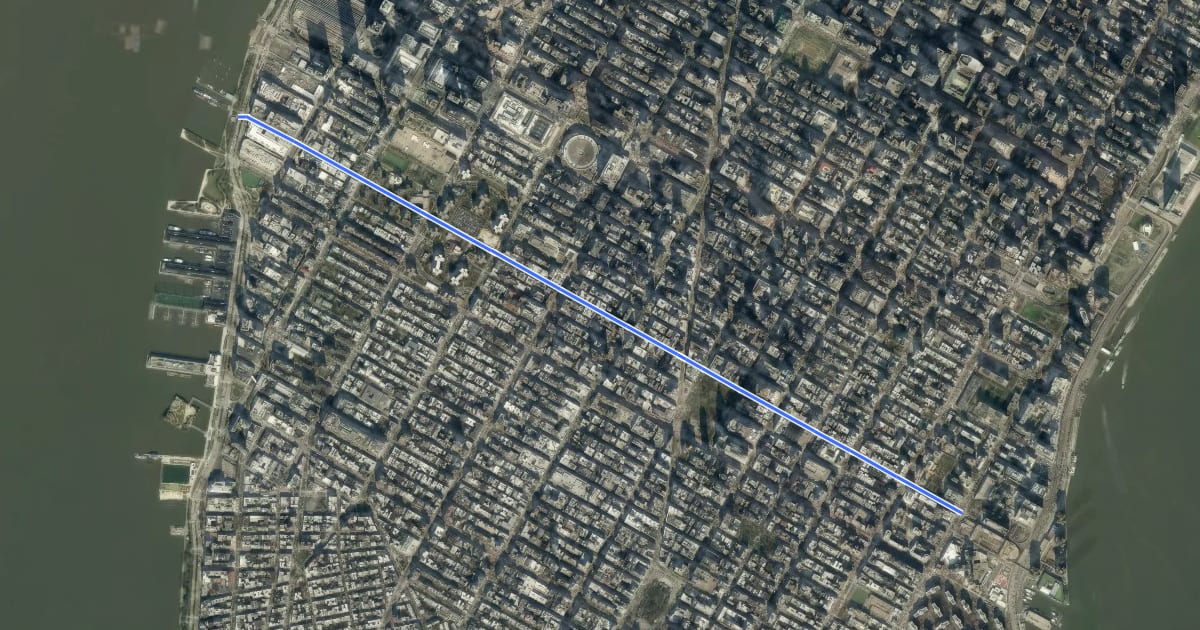 Маршрут 26th Street на спутниковом снимке