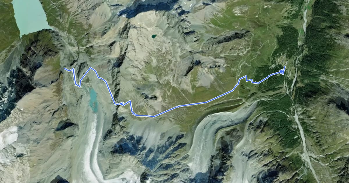 Маршрут 27-Chemin des cols alpins на спутниковом снимке