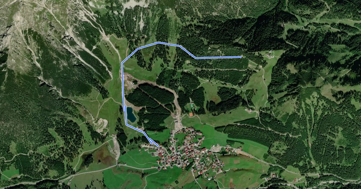 Маршрут 27 Höhenweg Berwang на спутниковом снимке