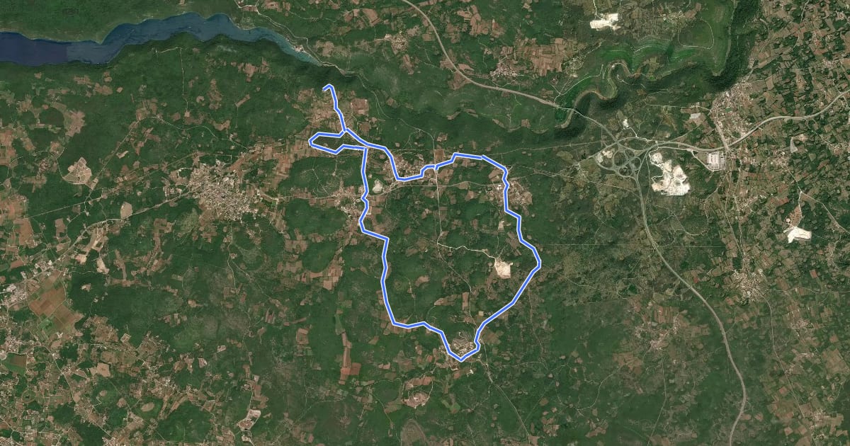 Маршрут 274 Pedalling Along the 45th Parallel на спутниковом снимке