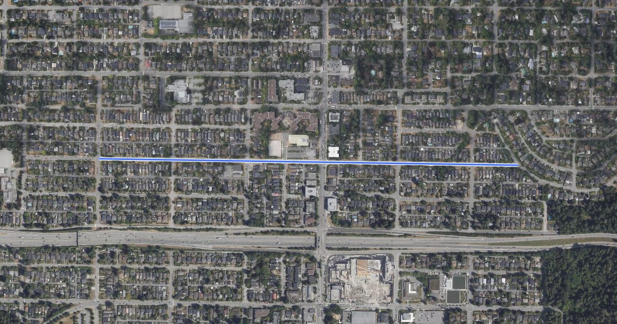 Маршрут 27th Street на спутниковом снимке