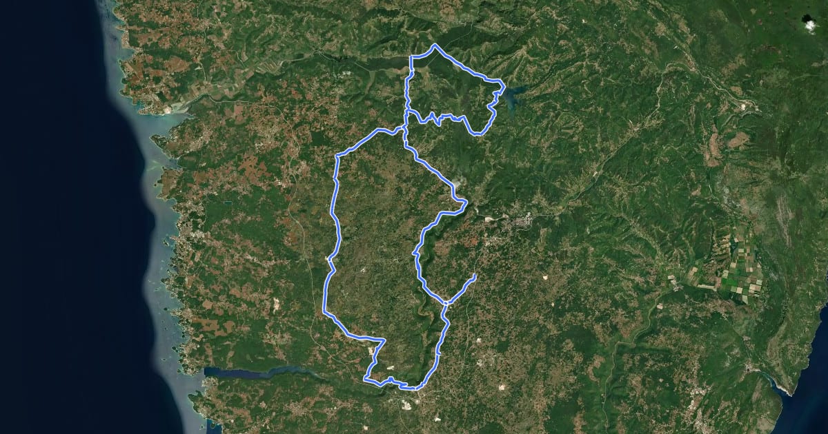 Маршрут 281 98 KM FOR 98 VIEWS на спутниковом снимке
