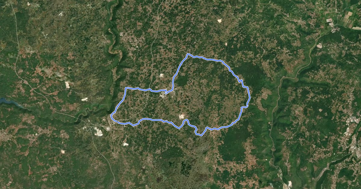 Маршрут 283 IN THE HART OF GREEN ISTRIA на спутниковом снимке