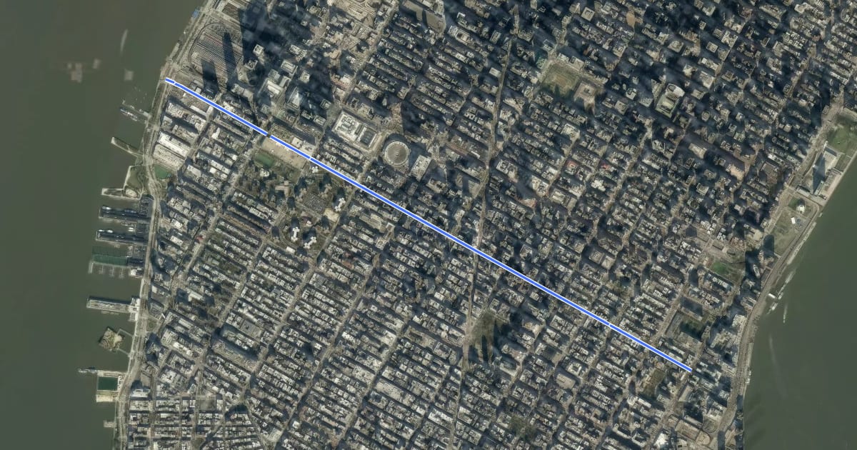 Маршрут 29th Street на спутниковом снимке